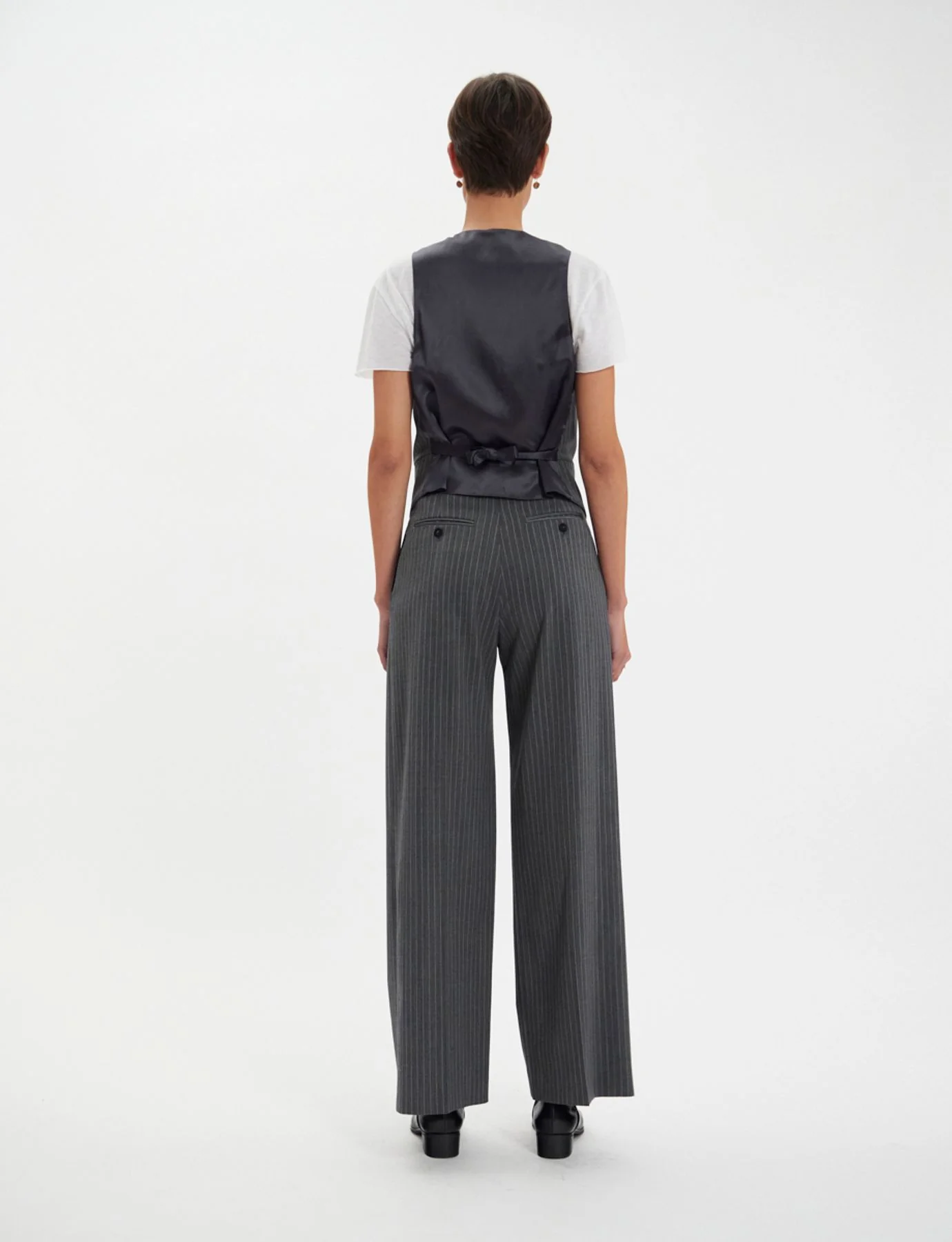Gilet Robinson gris à rayures blanches – Image 5