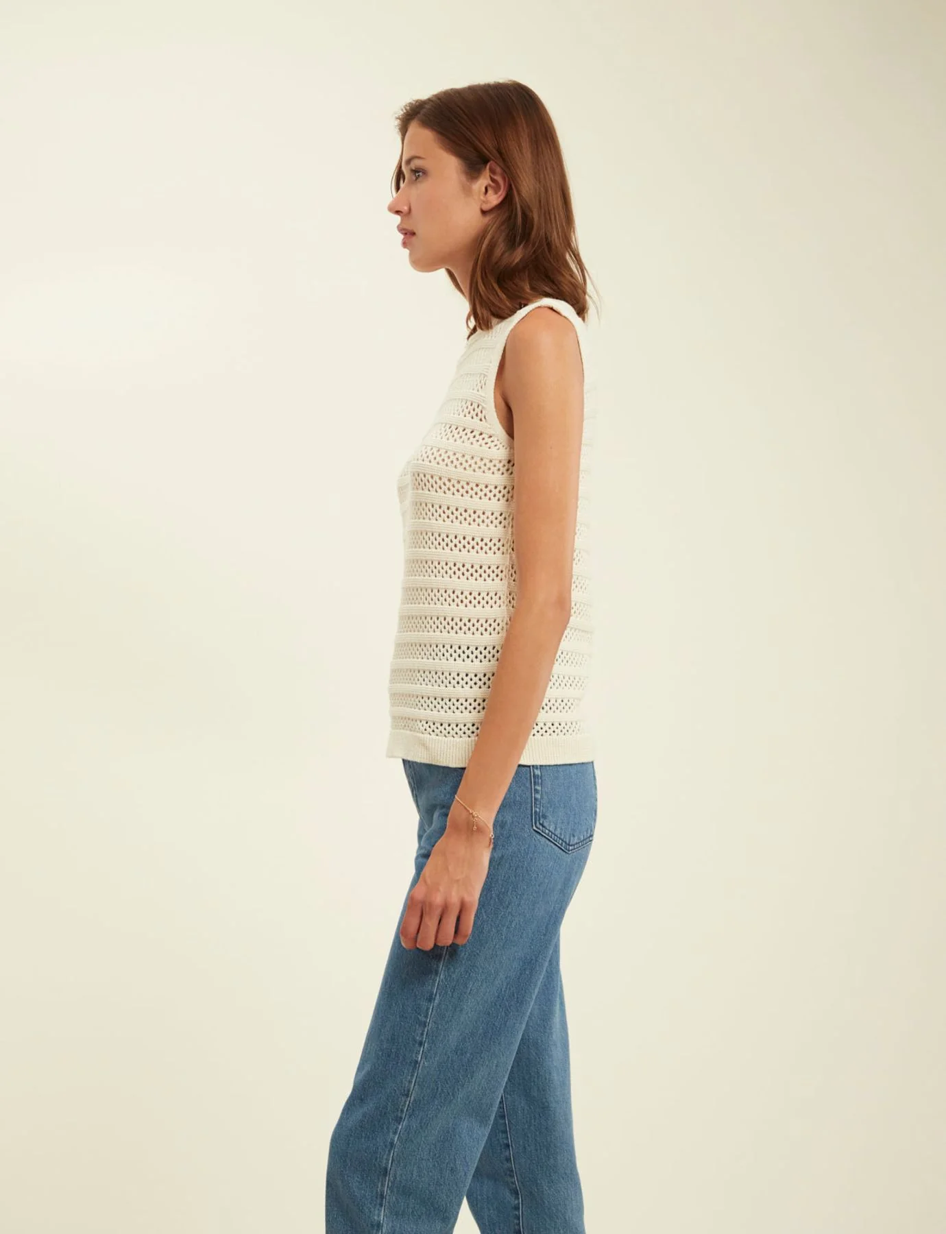 Débardeur Clovis crochet écru – Image 6