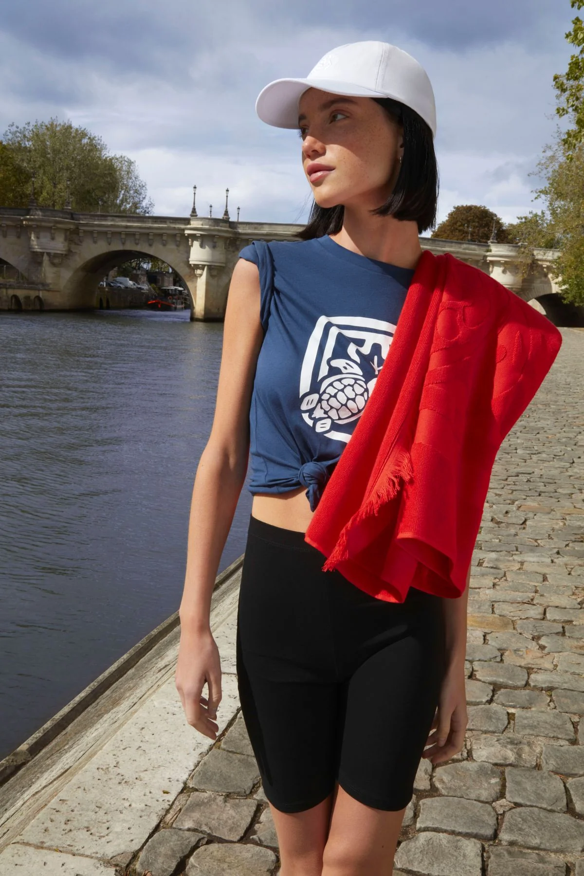 T-shirt Laora, coton bio, bleu marine – Image 4